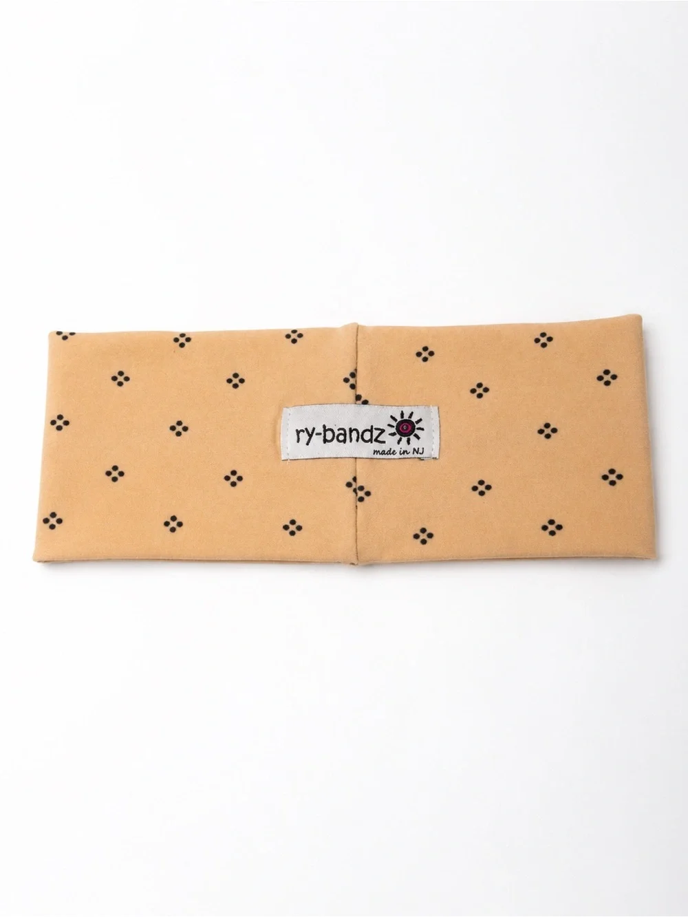 Ry-Bandz Beige Print Stretch Headband | Boho Neutral Athletic Hair Band